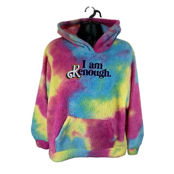 Barbie Movie I Am Kenough Hoodie Size XL EUC Official Merch Sherpa Cozy Warm - Picture 1 of 9